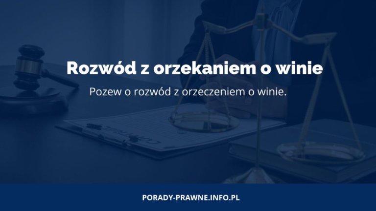 Rozwód z orzeczeniem o winie
