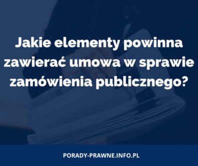 Umowy w zamówieniach publicznych