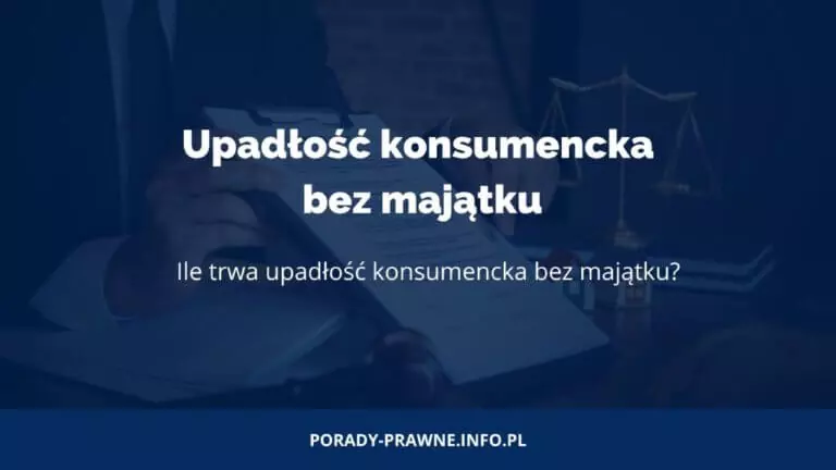 Upadłość konsumencka bez majątku