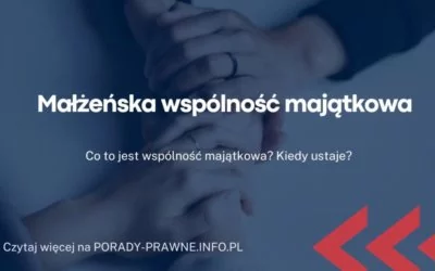 małżeńska wspolność majątkowa
