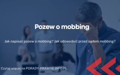 pozew o mobbing pozew o mobbing