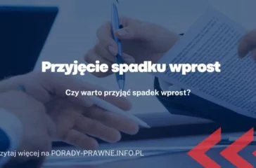 przyjecie spadku wprost