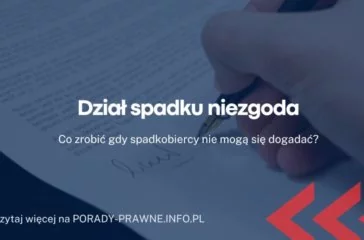 Dział spadku niezgoda
